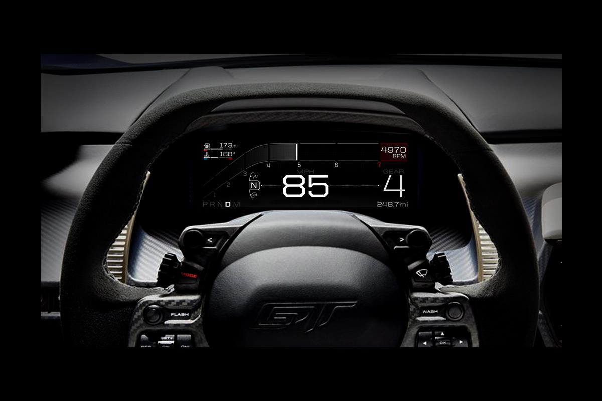 Ford GT: il display digitale adattivo è l’orizzonte sul futuro visto dall’interno di una supercar - image 022217-000206095 on https://motori.net